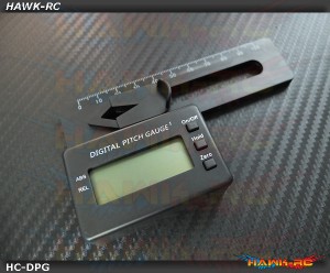 Flybarless RC helicopters Digital Pitch Gauge (100-700 Class)